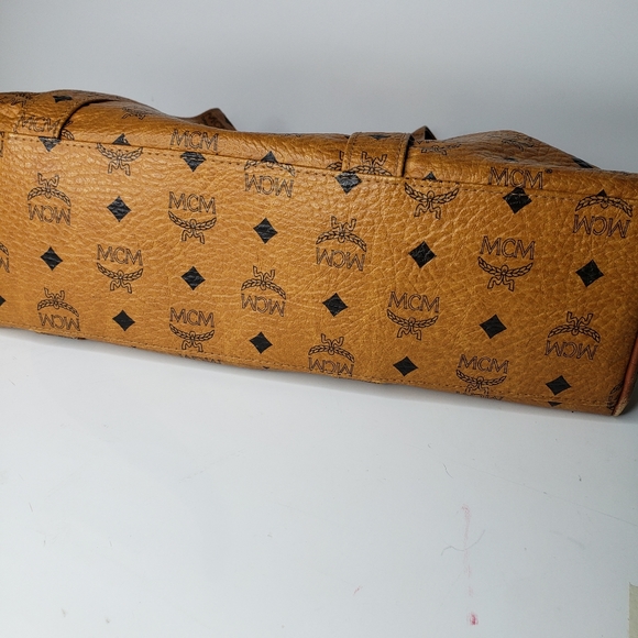 Rare Style! AUTHENTIC VINTAGE MCM MUNCHEN VISETOS COGNAC SHOULBER BAG - Picture 6 of 16